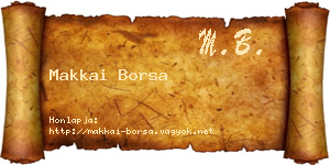 Makkai Borsa névjegykártya